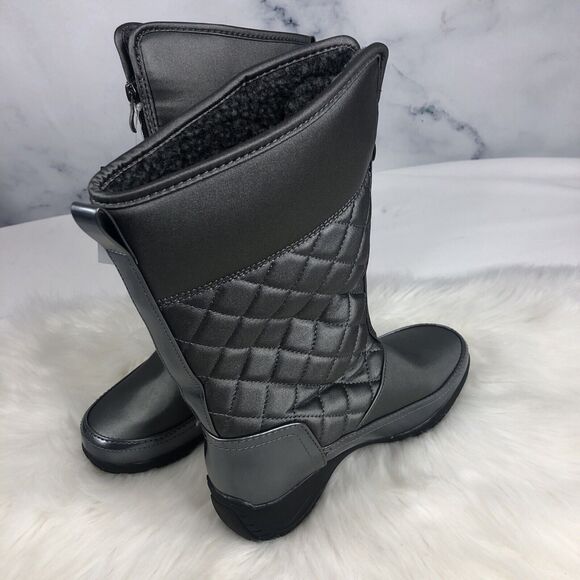 Khombu Waterproof Quilted Boots Womens Size 7 M Dark Gray - Picture 3 of 9